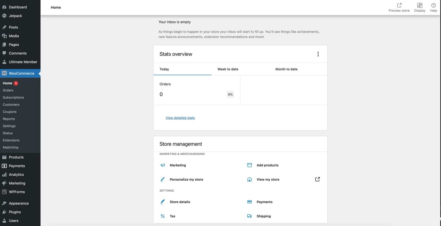 Woocommerce-dashboard | Mercatodigi 